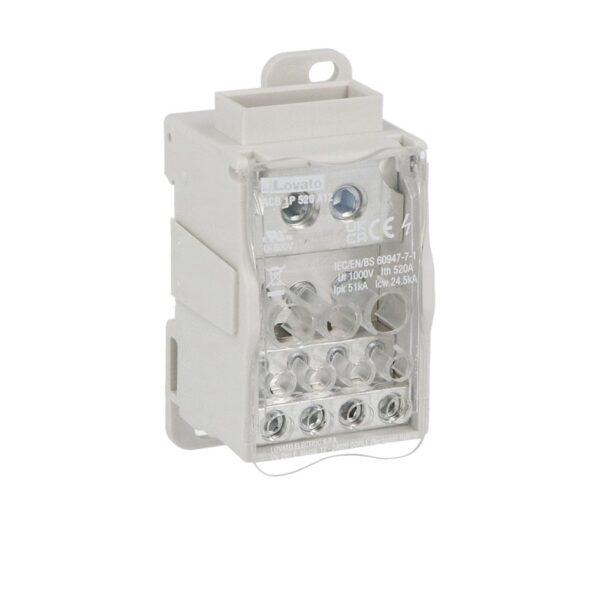 BLOCK DE DISTRIBUCION 1P 520A 12 TERM. LOVATO