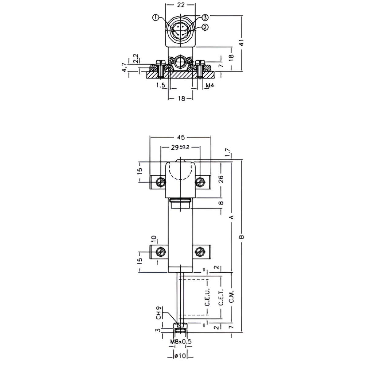 TRANSDUCTOR DE DESPLAZAMIENTO LINEAL PA1-F-075S01M