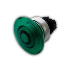 BOTON PULS CABEZA DE HONGO ILUMINADO VERDE LOVATO
