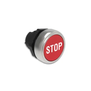 BOTON PULSADOR COLOR ROJO C/SIMBOLO STOP LOVATO