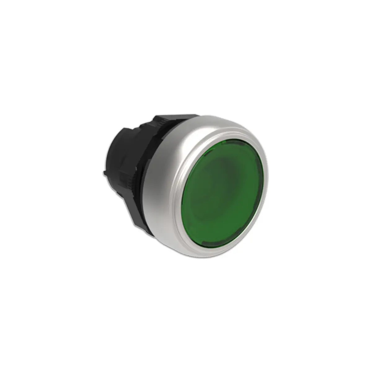 BOTON PULSADOR COLOR VERDE ILUMINADO LOVATO