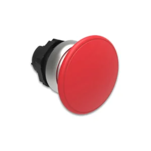BOTON PULSADOR ROJO CABEZA HONGO 40MM LOVATO