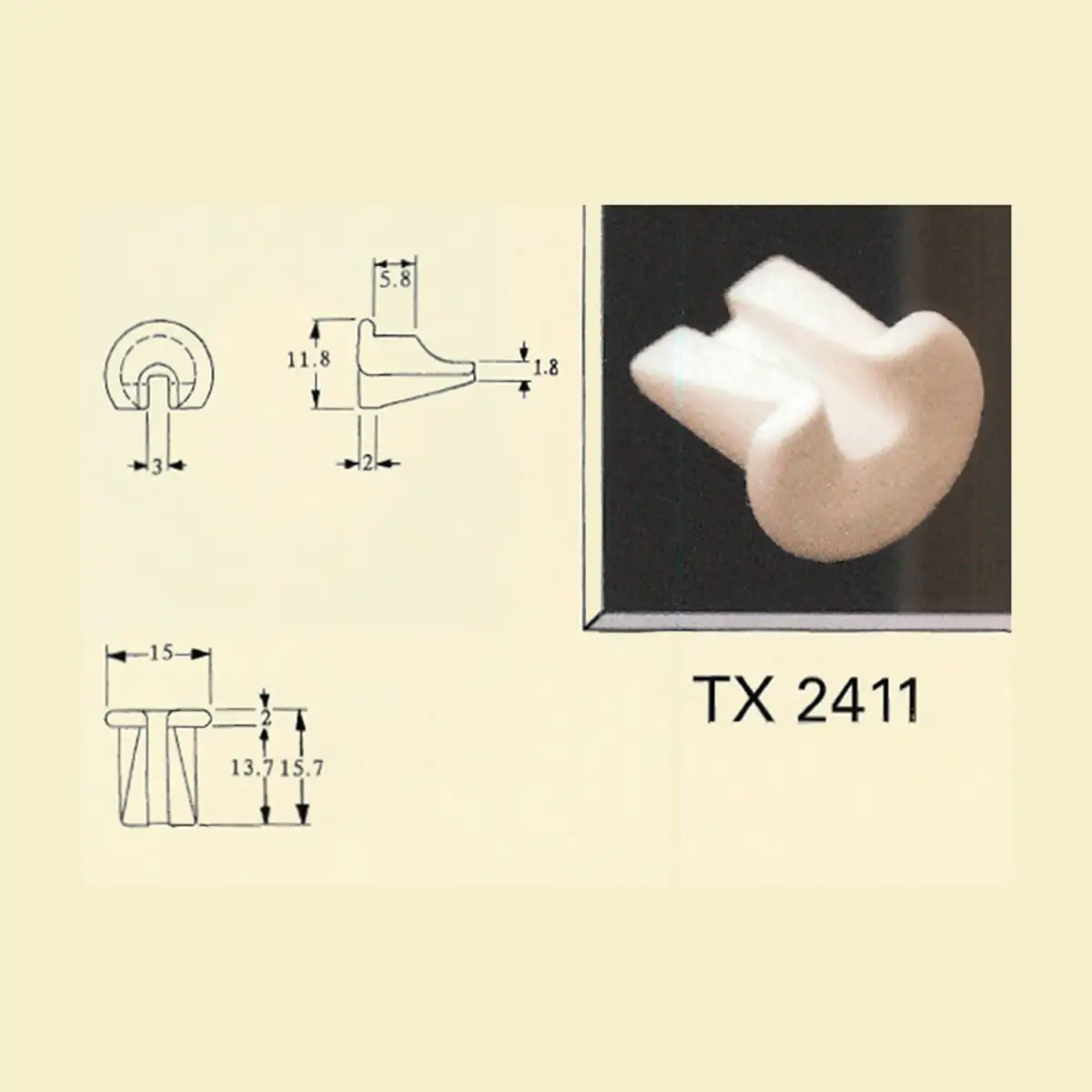 CERAMICA TEXTIL GUIA HILO TX2411/1C3