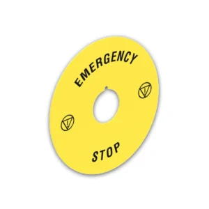 ETIQUETA CIRC DE PARO DE EMERGENCIA 60MM LOVATO