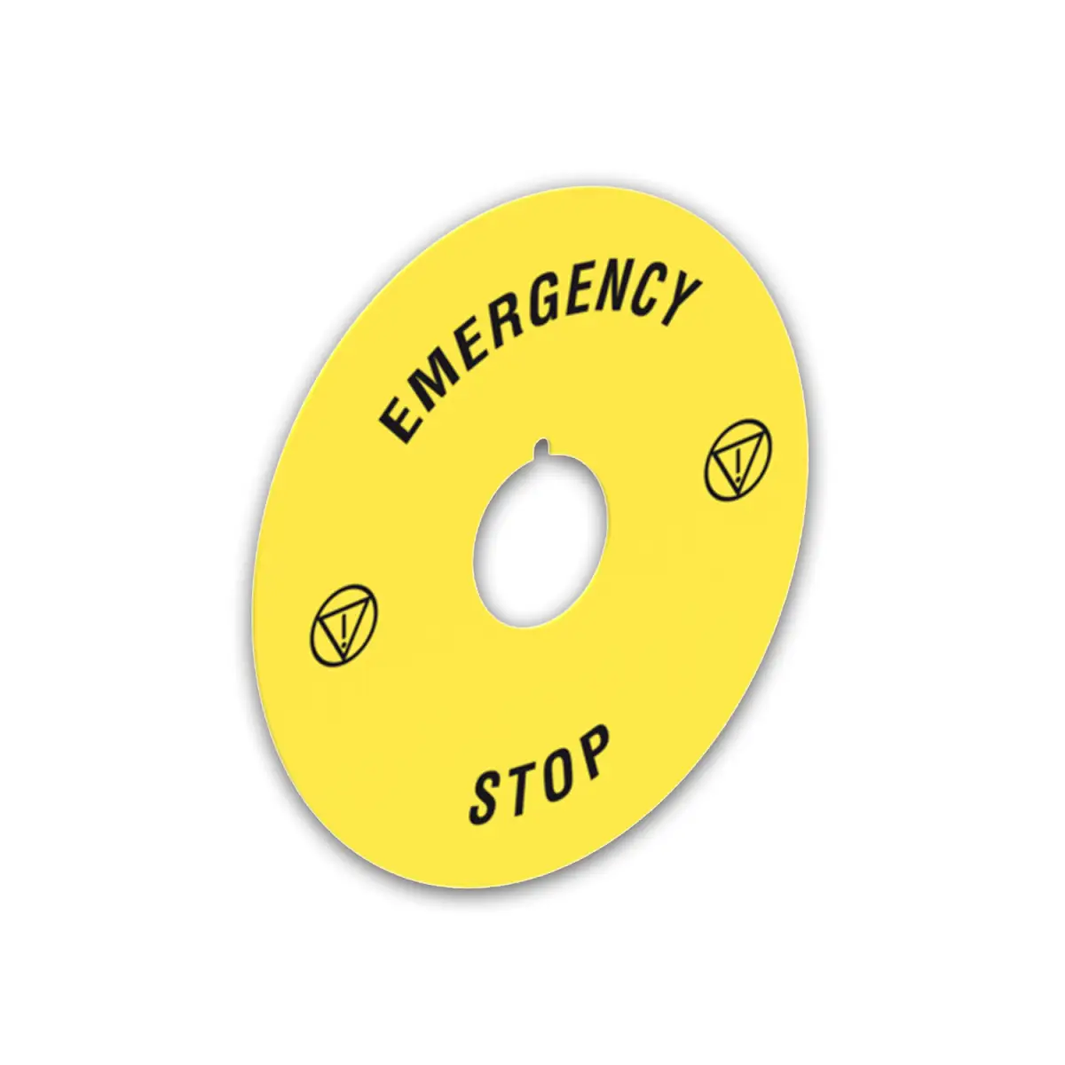 ETIQUETA CIRC DE PARO DE EMERGENCIA 90MM LOVATO