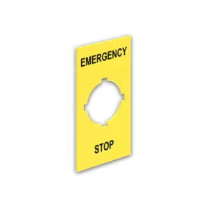 ETIQUETA RECTANGULAR DE PARO DE EMERGENCIA LOVATO