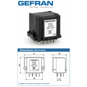 PTD1 TRANSFORMADOR DE PULSOS 500 V / 0.75 A